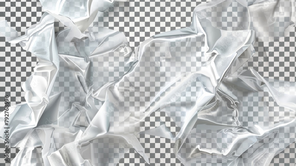 [BAA] å_Ripped plastic wrap on transparent background. Modern ...