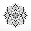 Tattoo symbols. Spiritual occultism Trendy minimal style. flower mandala