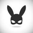 Mask of rabbit graphic icon. Outfit isolated sign on a white background. Vector illustration