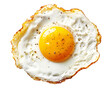 Fried egg isolated on transparent background. PNG format