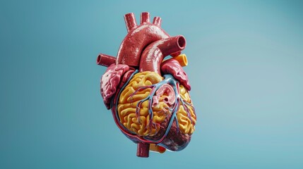 Wall Mural - Heart - Part of Human Organic. 3D illustration.