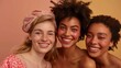 © liliyabatyrova - Three women with different hair types and skin tones are smiling for the camera