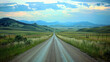 US 287 rd  Cameron Montana background home from Yellowstone