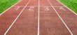 Four Athletics Track in Start Line on Stadium