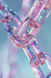 Close view pastel chain, delicate hues, clear texture, soft lighting, graphic design , hyper realistic