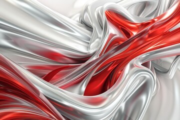 Canvas Print - A red and white fabric with a red line running through it