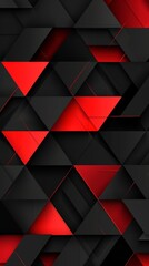 Sticker - A black and red abstract design with triangles