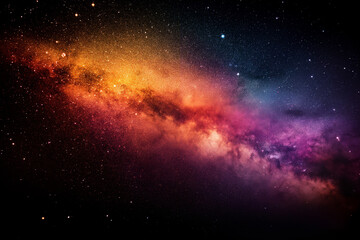 Wall Mural - A mesmerizing panorama of the Milky Way galaxy unfolding above a serene desert mountain range at night.