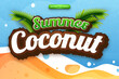 Summer Coconut editable text effect 