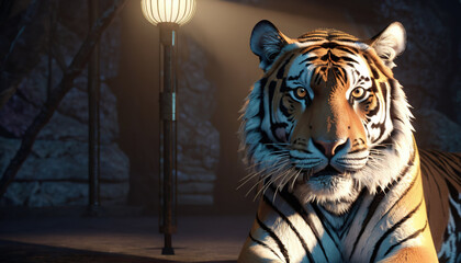 Wall Mural - furious tiger, growling and aggressively running, wildlife, action shot. tiger day. a tiger in the w