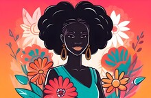 ポップアートの黒人女性の肖像画 無料画像 - Public Domain Pictures