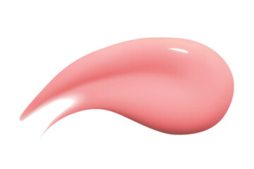 Wall Mural - A drop of liquid smeared pink cream with no background. PNG