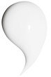 A drop of liquid smeared white cream with no background. PNG
