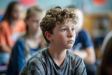 Canvas Print - In a classroom workshop - students dive into role-playing exercises - a hands-on approach to understanding and addressing bullying behaviors