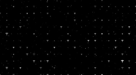 Poster - Template animation of evenly spaced caduceus symbols of different sizes and opacity. Animation of transparency and size. Seamless looped 4k animation on black background with stars