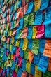 © tonstock - Brightly colored sticky notes are displayed on a Pinterest board with a mix of doodles and sketches. Machine learning tech is used to create the content.