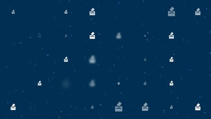 Poster - template animation of evenly spaced vote symbols of different sizes and opacity. animation of transp