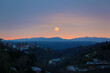Bejar - old Spanish mountains city on sunset