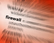 Firewall - a technological barrier designed to prevent unauthorized or unwanted communications between computer networks or hosts.  A barrier inside a building, designed to limit the spread of fire.
