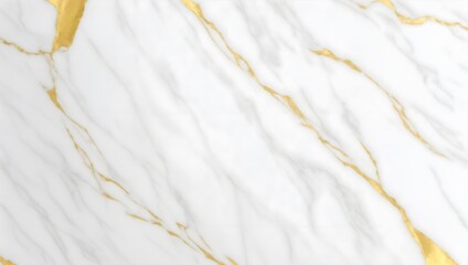 Wall Mural - Smooth white marble surface with subtly interwoven gold veins - elegant backdrop for luxury designs
