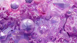 Crystals (purple and lavander) on background