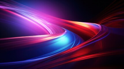 Poster - a mesmerizing 3d abstract colourful black background line curve wave spiral