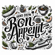 Free vector Hand drawn bon appetit lettering