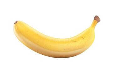 Wall Mural - Fresh yellow Banana fruit in close up isolated on white background