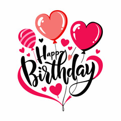 Wall Mural - Happy Birthday text vector illustration (91)