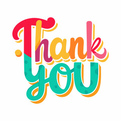 Wall Mural - Thank You text vector (44)