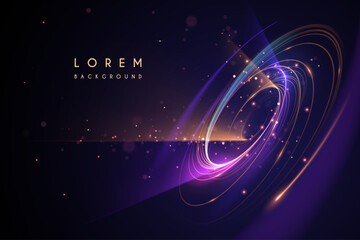 Poster - abstract circle light motion effect with sparks