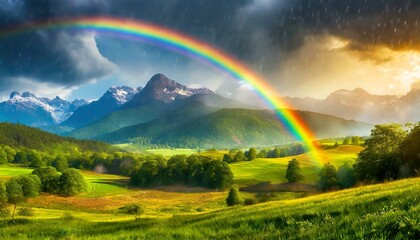 ファンタジーな虹の風景