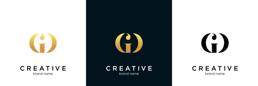GD letter golden typography brand logo design gd typo icon, gd logo, gd beauty brand logo