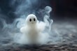 spooky cute little ghost on halloween
