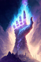 Wall Mural - Mythical hand statue