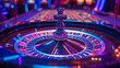 Online Roulette: A close-up photo of a virtual roulette wheel on a digital device