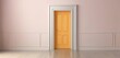 isolated on soft background with copy space door concept