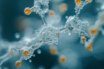 a photograph of a nitrogen molecule being fixed into ammonia through the haber process, crucial for