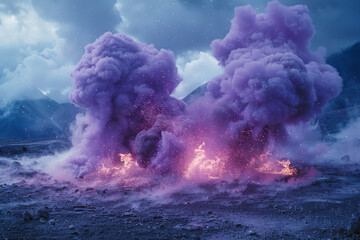 Aufkleber - A scene showing the detonation of nitrogen triiodide, which decomposes explosively with a loud bang