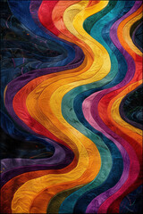 Poster - An image of a smartphone case design featuring a maze of interwoven colorful lines and shapes, creat