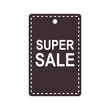 super sale badge rectangle form best price best deal discount big offer cheap price set black background