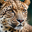 Close up of beautiful leopard face