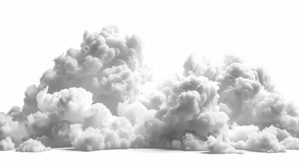 Sticker - Isolated white clouds. Cloud cutouts