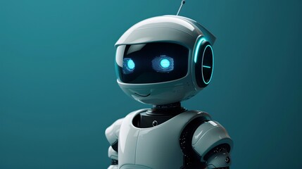 happy cute ai robot