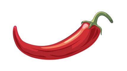 Poster - Chili pepper on a white background