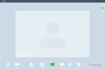 Poster - Zoomable video call screen with image and audio only.