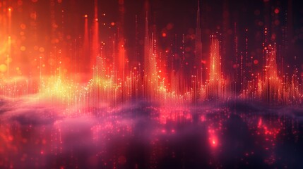 Poster - Decorative sound wave pattern element based on digital technology...