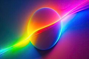 Abstract illustration wallpaper with neon lights and colors. Generative AI