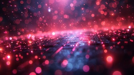 Aufkleber - A digital technology background with an abstract lighting effect