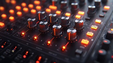 Aufkleber - Technology-style sound mixer interface